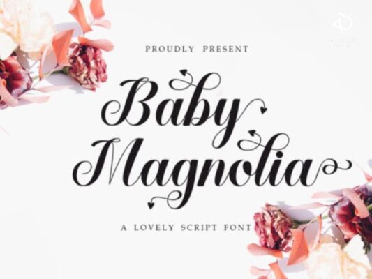  Baby Magnolia Script & Handwritten Font