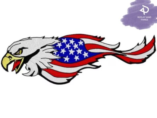  American Eagle Flag Stylized